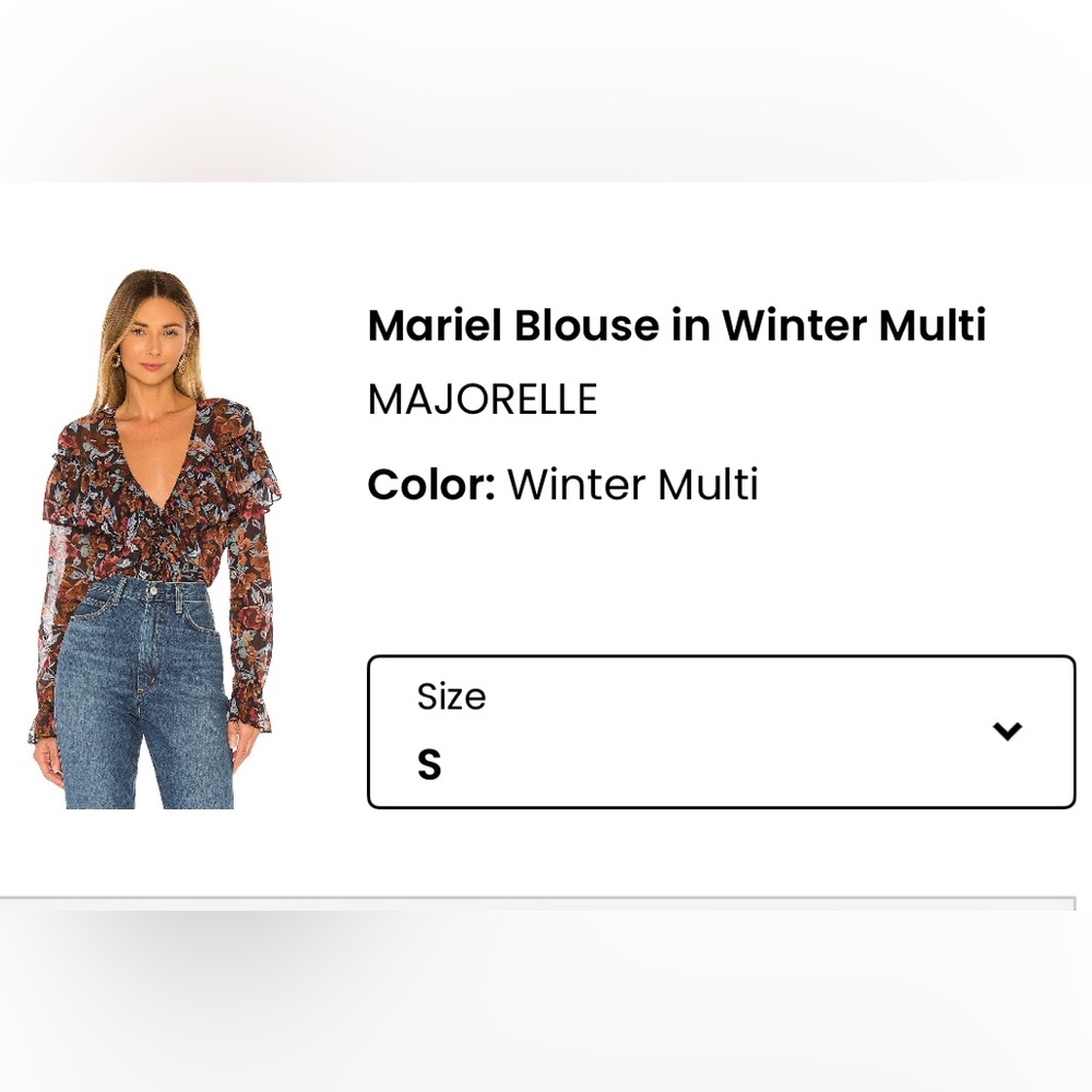 NWOT MAJORELLE Winter Multi Blouse